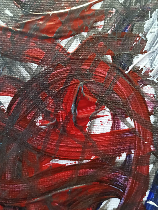 Cuore Selvaggio — dettaglio texture rossa e blu