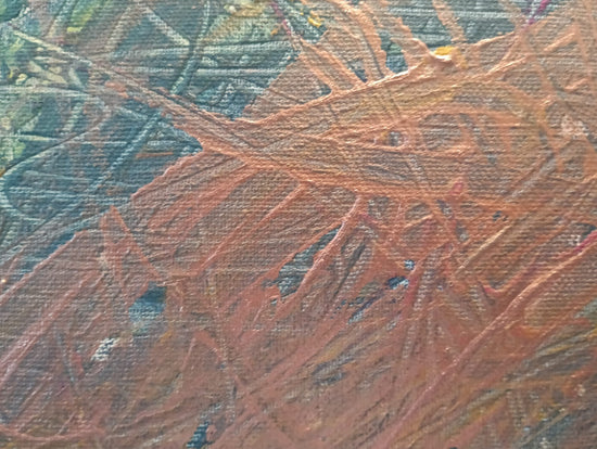 Nido di Rame — dettaglio texture rame e oro incisa