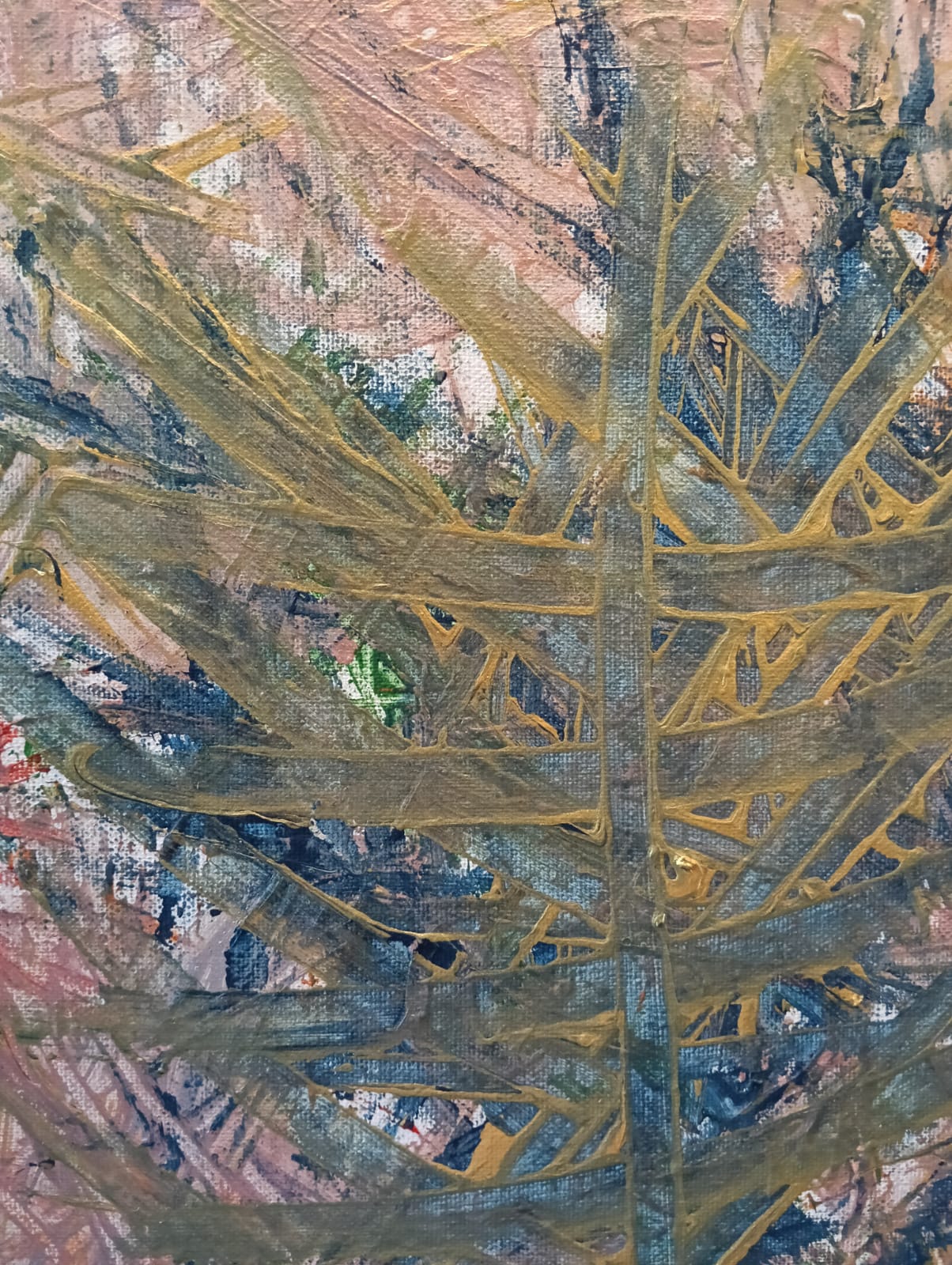 Radici d'Oro — dettaglio oro e blu