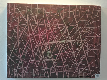 Gabbia di Luce — visione d'insieme, acrilico su tela 50x40 cm