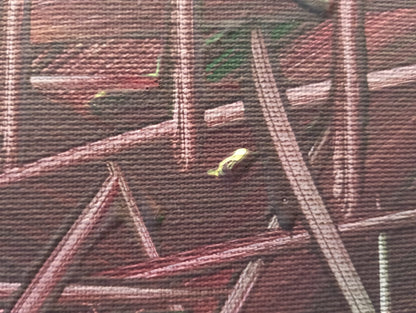 Gabbia di Luce — dettaglio macro texture e nodi di colore