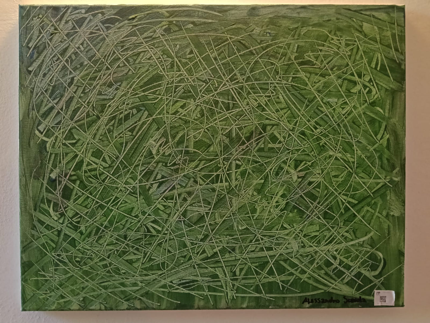 Foresta Interiore — dettaglio linee intrecciate verde scuro