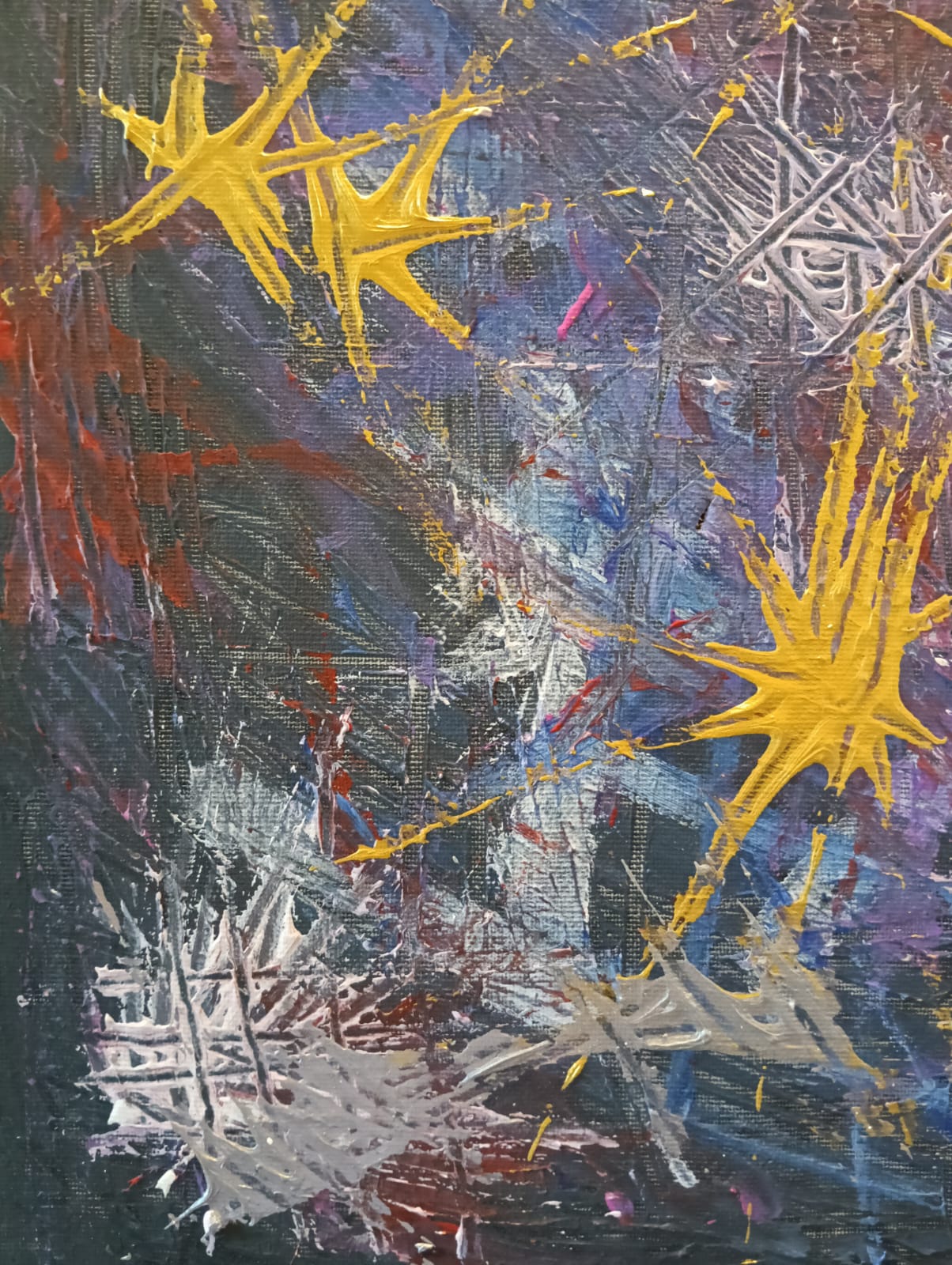Costellazione — dettaglio stelle e segni bianchi