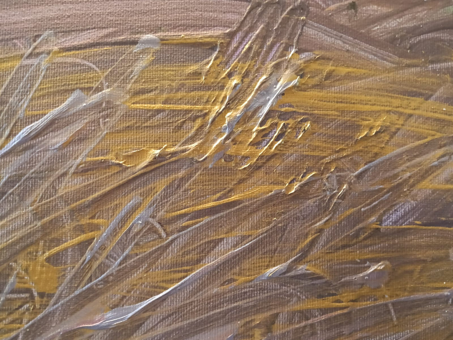 Vortice d'Oro — dettaglio firma dell'artista incisa nella pittura