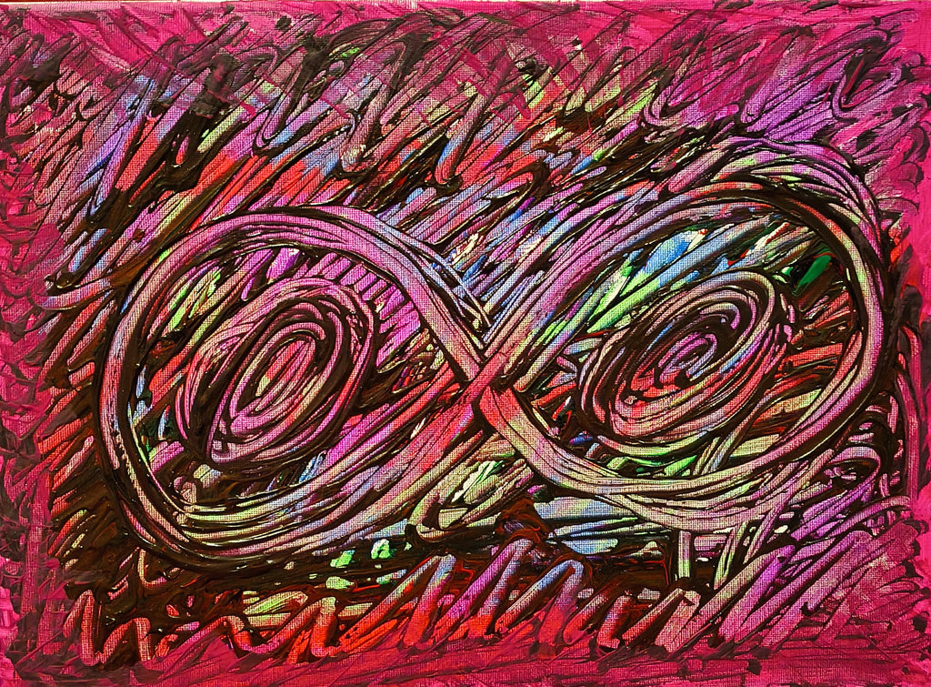 LOOP - OPERA D'ARTE SU TELA con Telaio in Legno