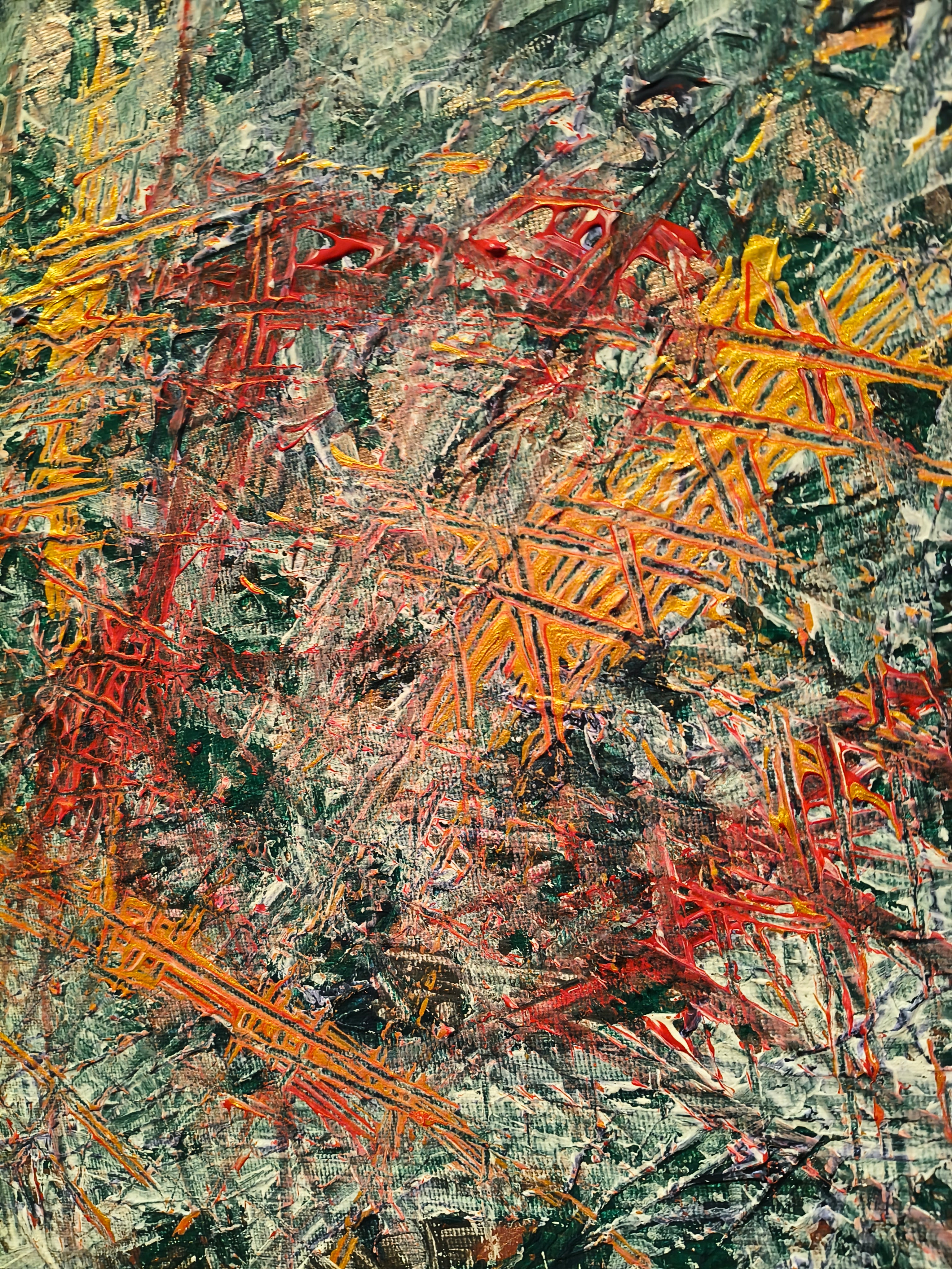 AMAZZONIA - OPERA ORIGINALE SU TELA con Telaio in Legno