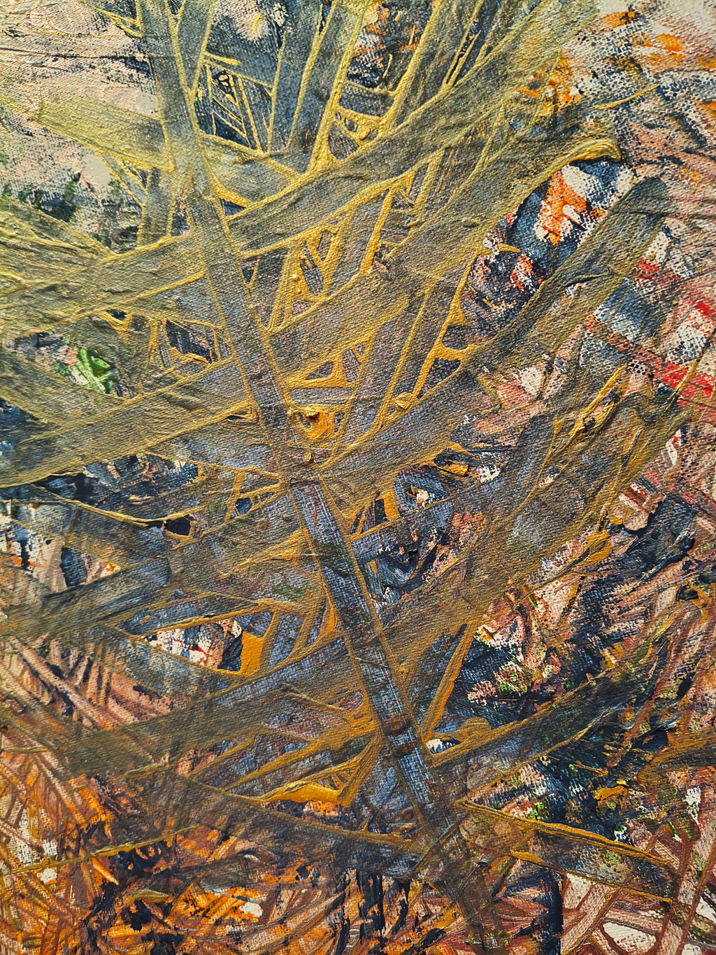 FOSSILE URBANO - OPERA ORIGINALE SU TELA con Telaio in Legno