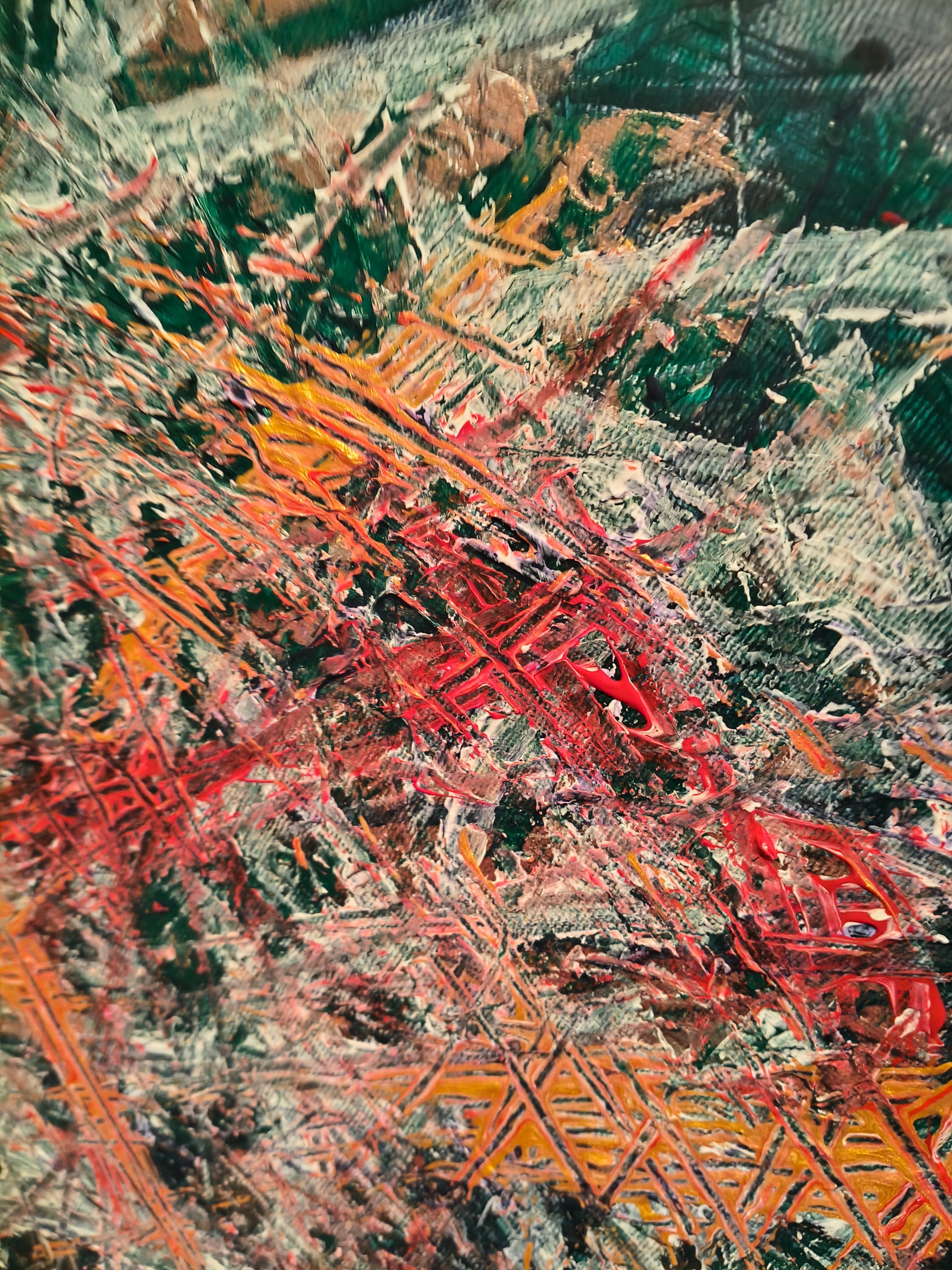 AMAZZONIA - OPERA ORIGINALE SU TELA con Telaio in Legno