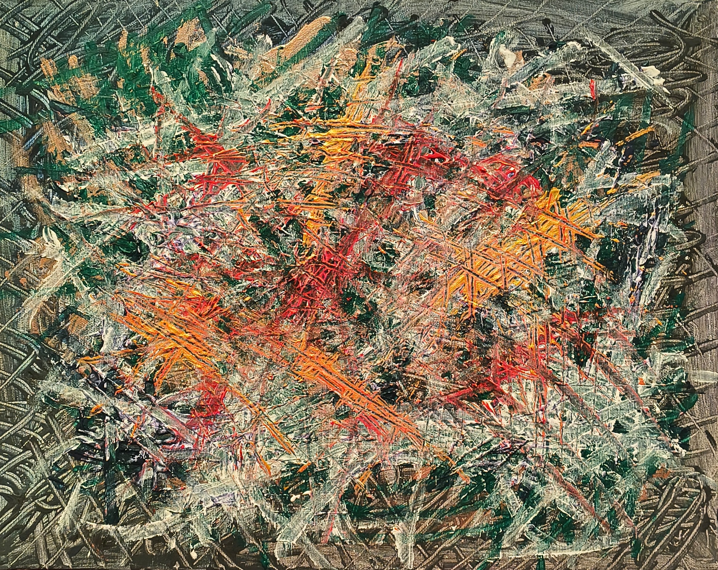 AMAZZONIA - OPERA ORIGINALE SU TELA con Telaio in Legno